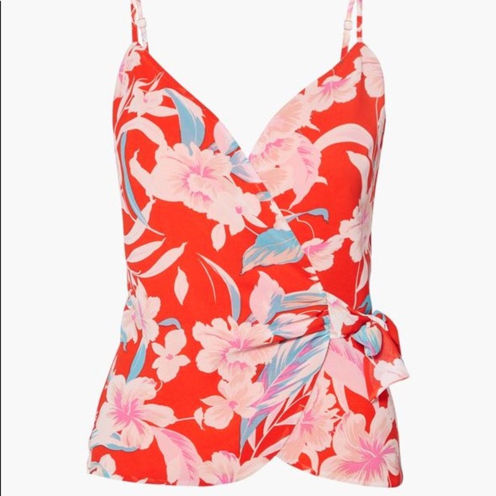 Floral Wrap Top